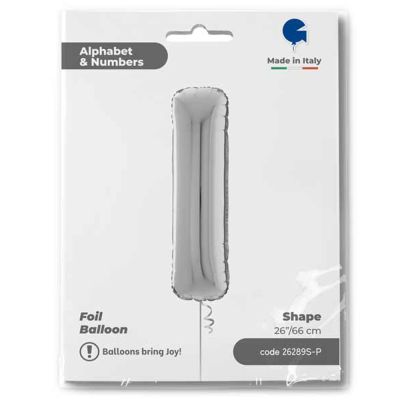Letter I Silver 26 inch - 1
