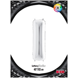 Letter I Silver 40 inch - Kikajoy