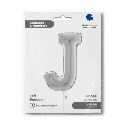 Letter J Silver 26inc - 1