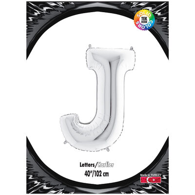 Letter J Silver 40 inch - 1