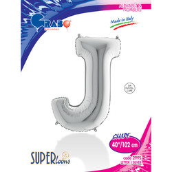 Letter J Silver 40 inch - 1