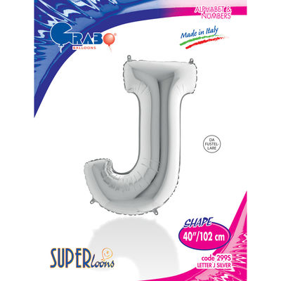 Letter J Silver 40 inch - 1