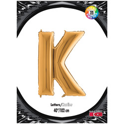 Letter K Gold 40 inch - Kikajoy