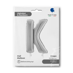 Letter K Silver 26 inch - 1