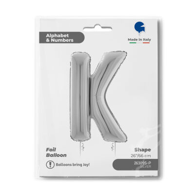 Letter K Silver 26 inch - 1