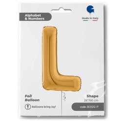 Letter L Gold 26 inch - 1