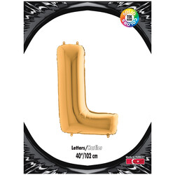 Letter L Gold 40 inch - Kikajoy