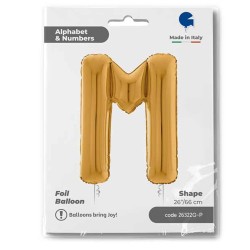 Letter M Gold 26 inch - 1