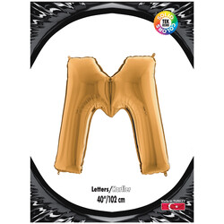 Letter M Gold 40 inch - Kikajoy