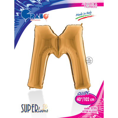 Letter M Gold 40 inch - 1