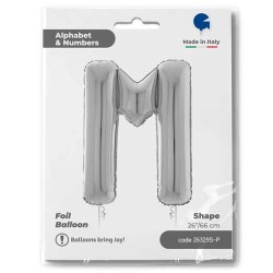 Letter M Silver 26 inch - 1