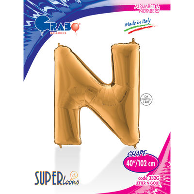 Letter N Gold 40 inch - 1