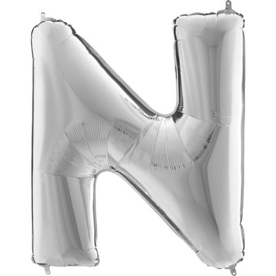 Letter N Silver 40 inch - 2