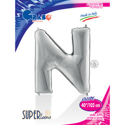 Letter N Silver 40 inch - 1