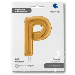 Letter P Gold 26 inch - 1