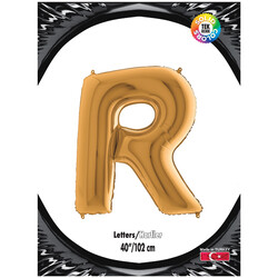 Letter R Gold 40 inch - Kikajoy