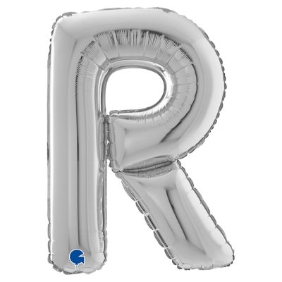 Letter R Silver 26 inch - 2