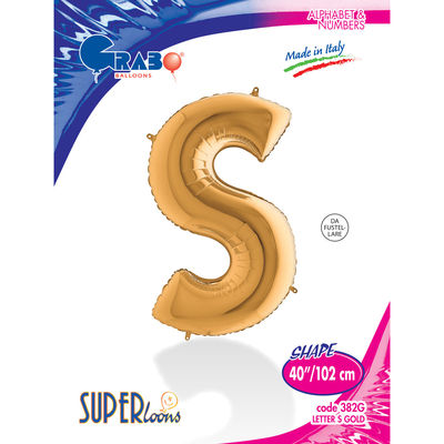 Letter S Gold 40 inch - 1