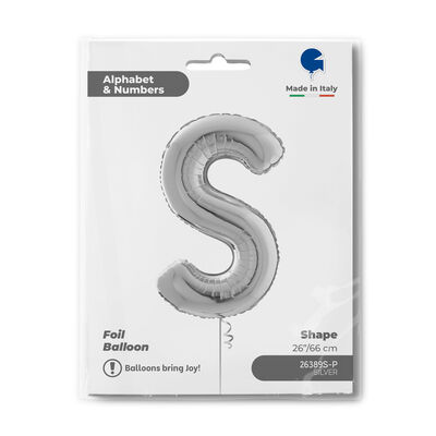 Letter S Silver 26 inch - 1