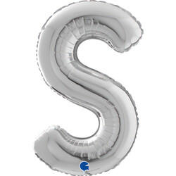 Letter S Silver 26 inch - 2