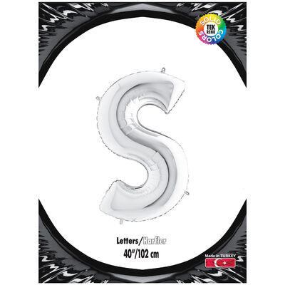 Letter S Silver 40 inch - 1