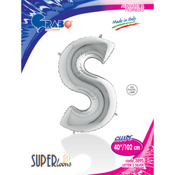 Letter S Silver 40 inch - 1