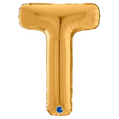 Letter T Gold 26 inch - 2