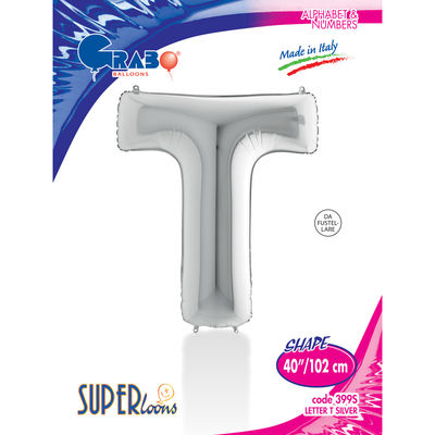 Letter T Silver 40 inch - 1