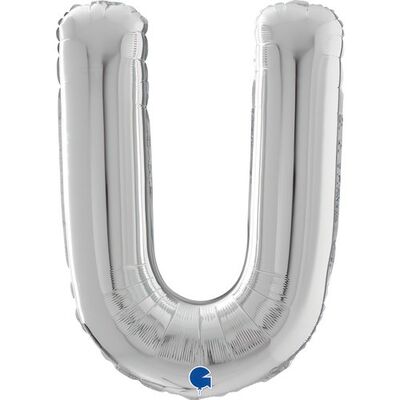 Letter U Silver 26 inch - 2