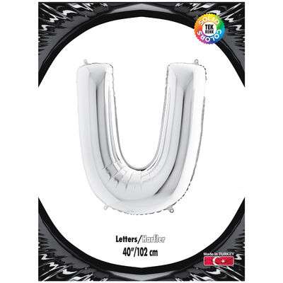 Letter U Silver 40 inch - 1