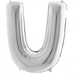 Letter U Silver 40 inch - 2