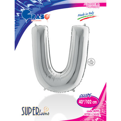 Letter U Silver 40 inch - 1