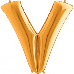 Letter V Gold 40 inch - 2