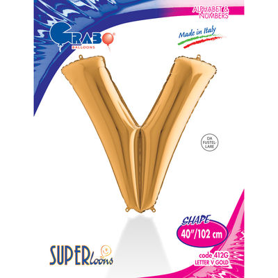 Letter V Gold 40 inch - 1