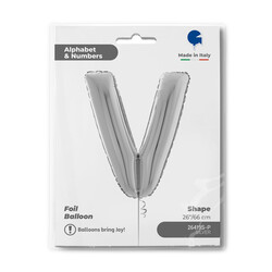 Letter V Silver 26 inch - 1