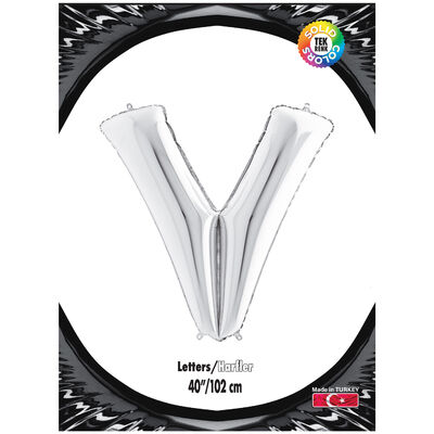 Letter V Silver 40 inch - 1