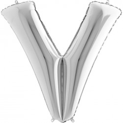 Letter V Silver 40 inch - 2