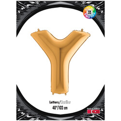 Letter Y Gold 40 inch - Kikajoy