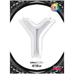 Letter Y Silver 40 inch - Kikajoy