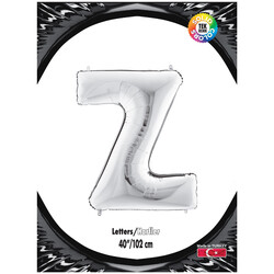 Letter Z Silver 40 inch - Kikajoy
