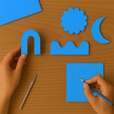 Light Blue Cardboard - 1