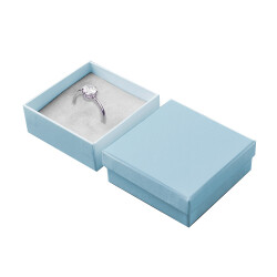Light Blue Cotton-Filled Ring Box - Kika