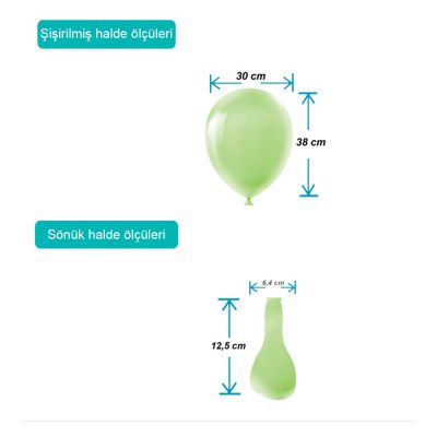 Light Green Pastel Balloons 12