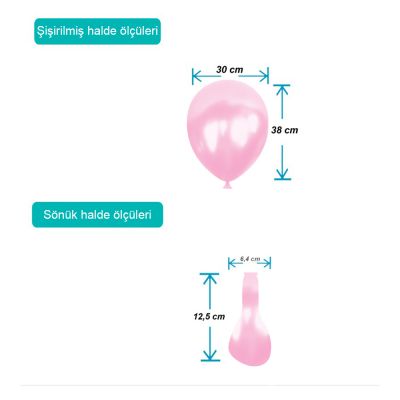 Light Pink Metallic Balloons 12