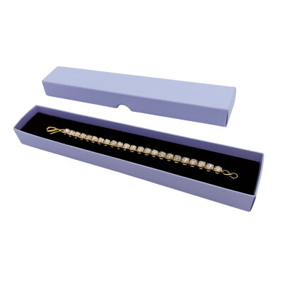 Lilac Cotton-Filled Chain Bracelet Box - 1