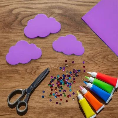 Lilac EVA Craft Foam Sheets - 1