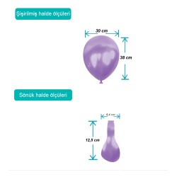 Lilac Metallic Balloons 12