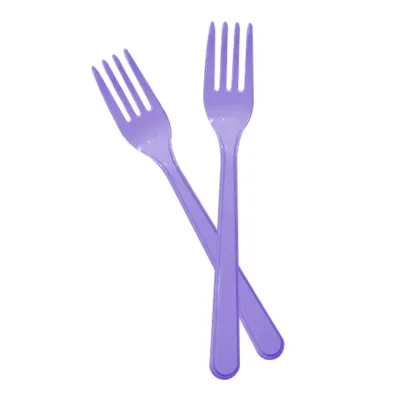 Lilac Plastic Forks - 1