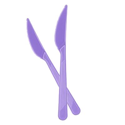 Lilac Plastic Knives - 1