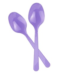 Lilac Plastic Spoons - Kikajoy